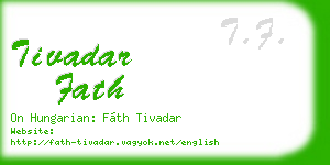 tivadar fath business card