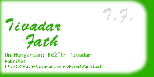 tivadar fath business card